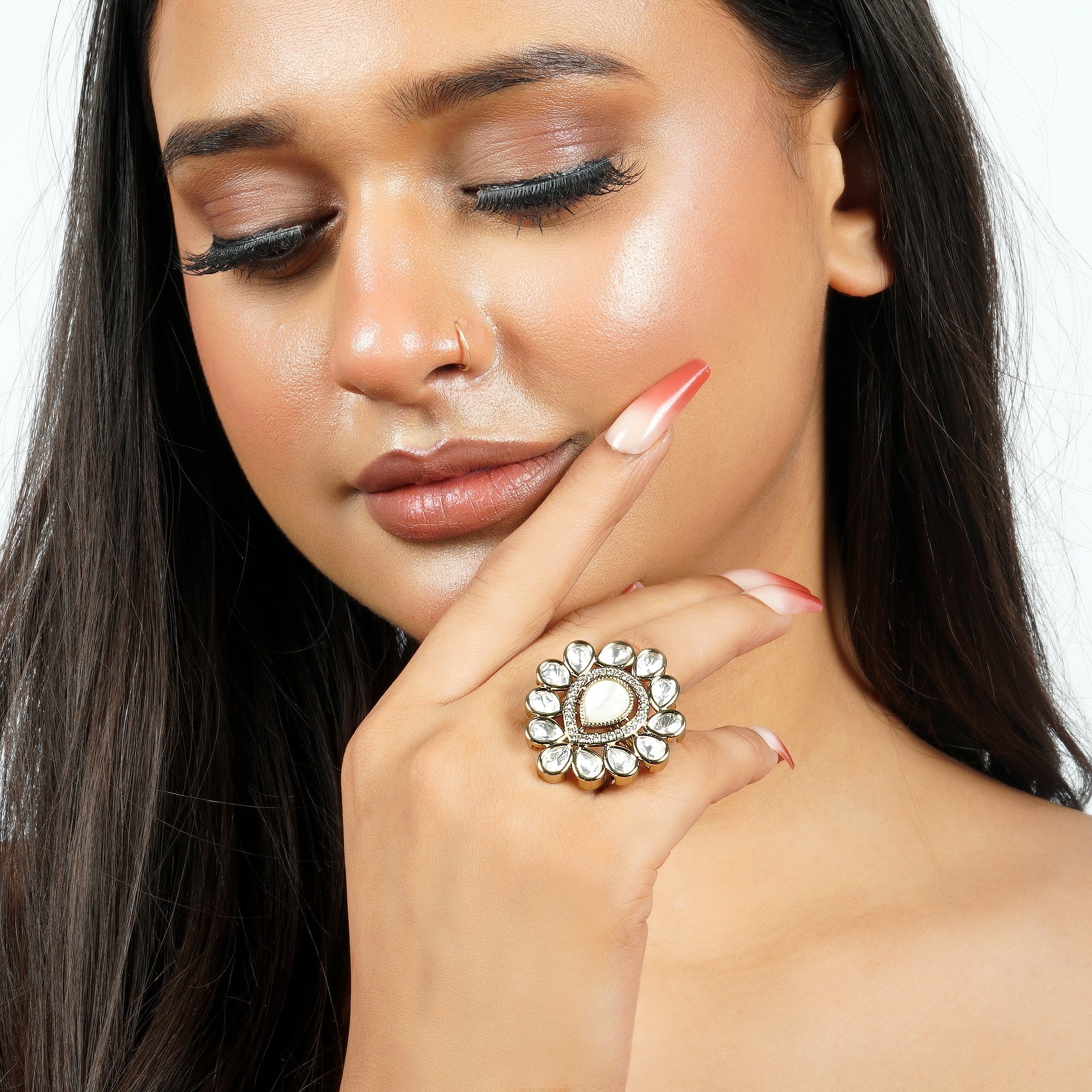 Ivory Teardrop Ring