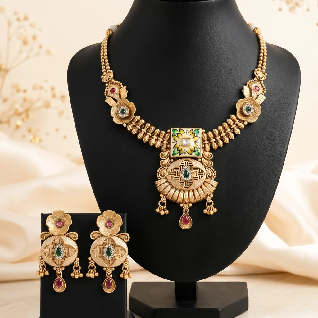 Avanika Gold Necklace Set