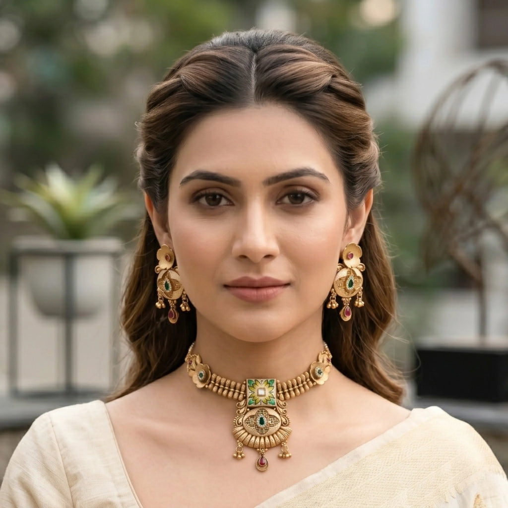 Avanika Gold Necklace Set