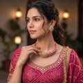 Royal Rani Pink Meenakari Choker Set