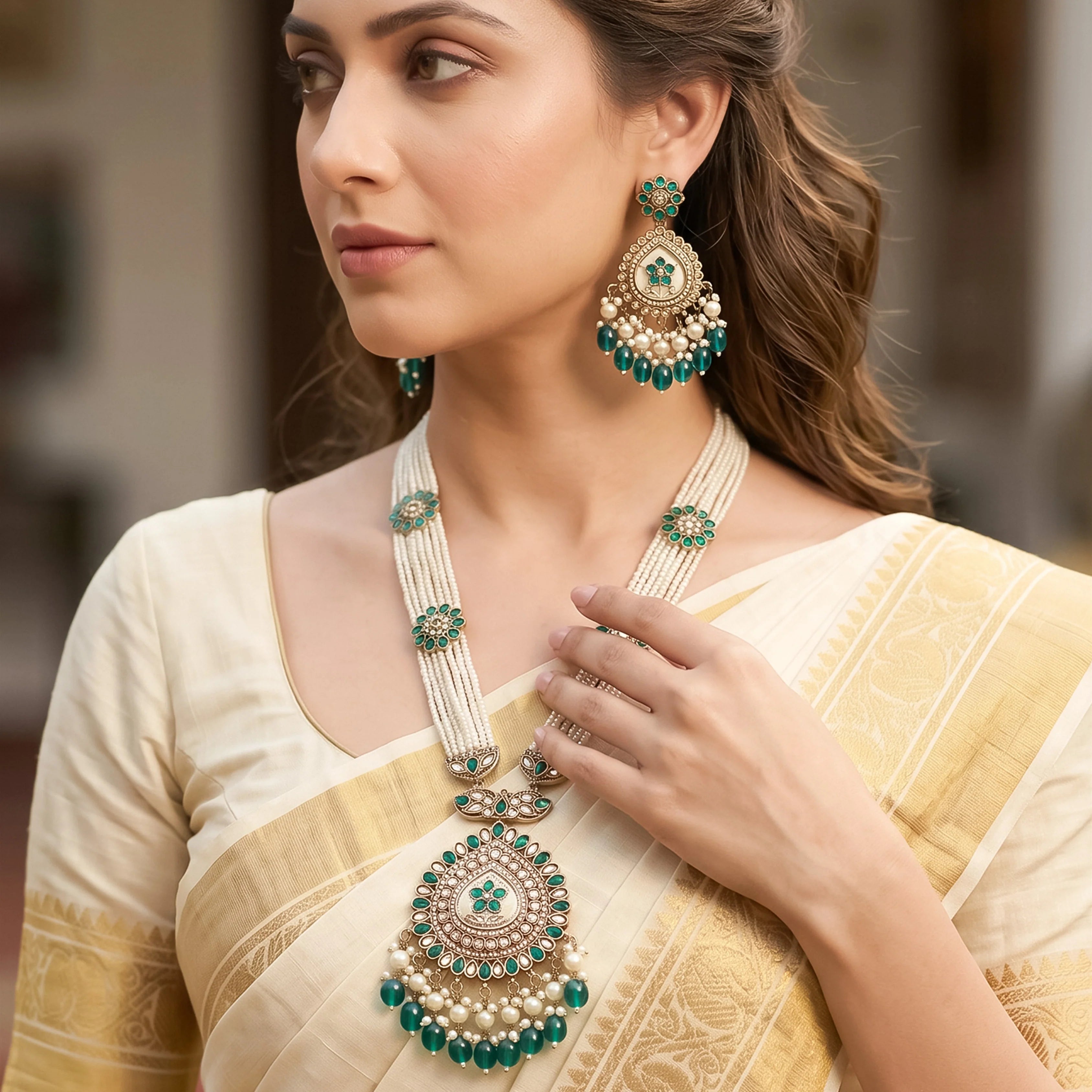 Meher-e-Panna Necklace Set