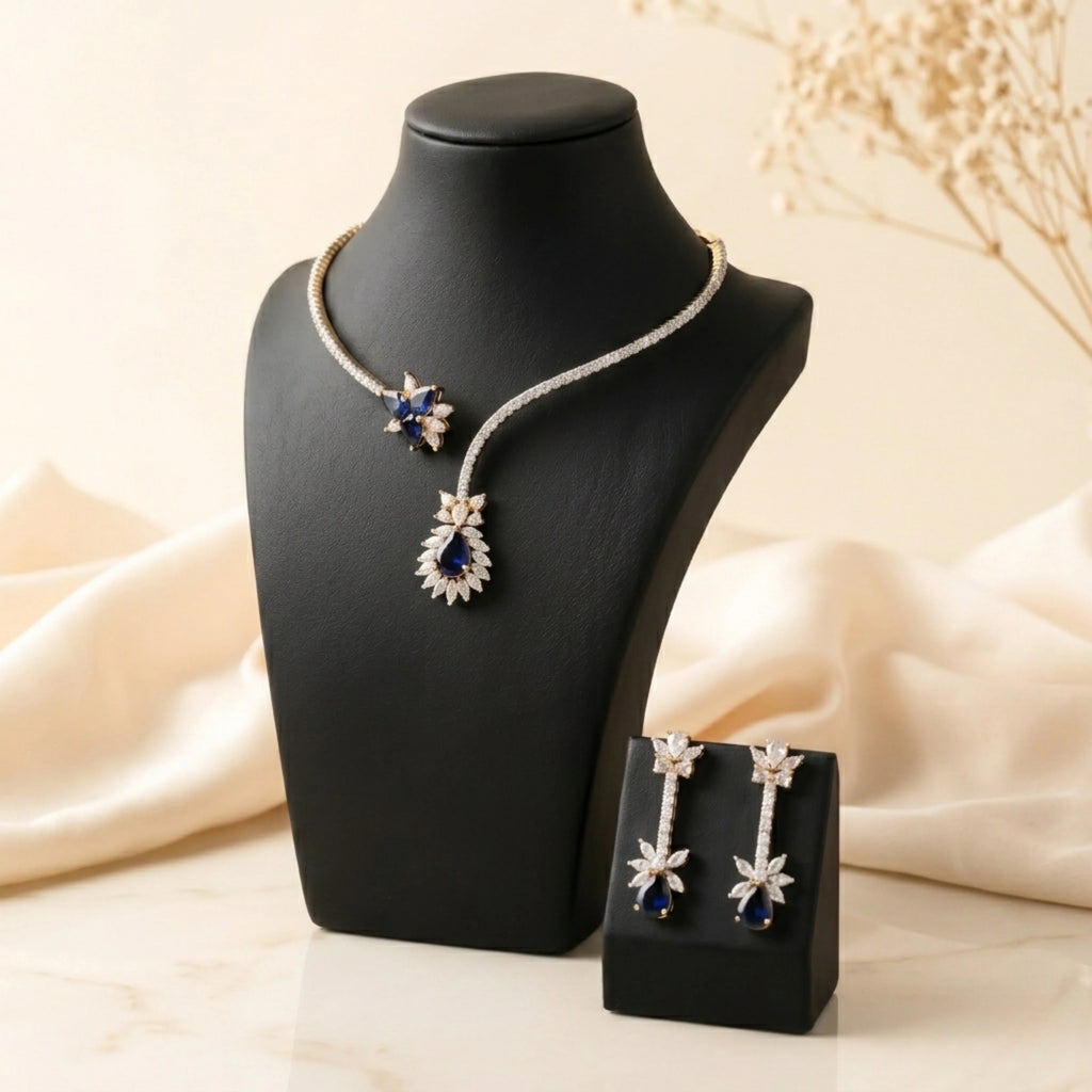 Blue Sapphire Aura Choker