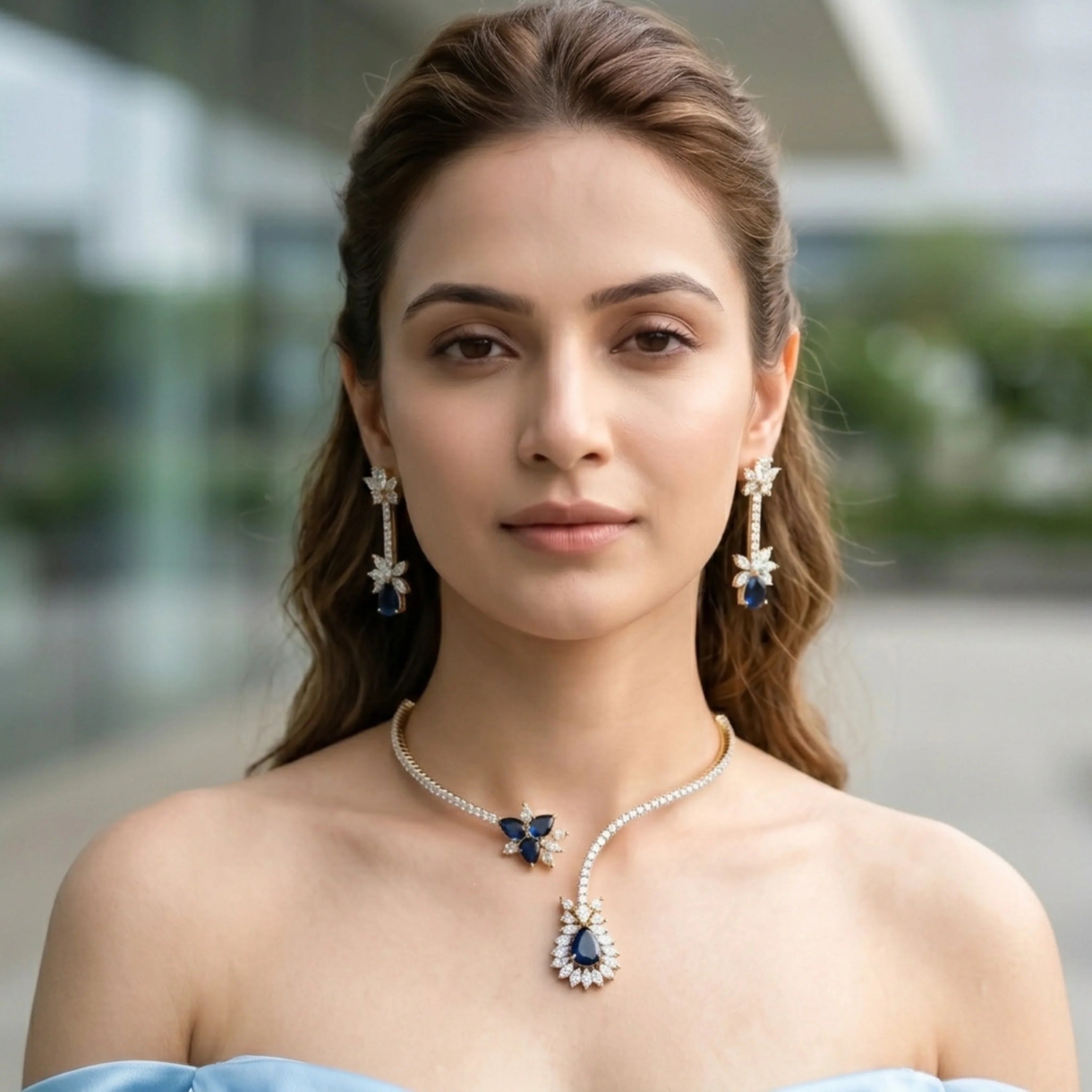 Blue Sapphire Aura Choker