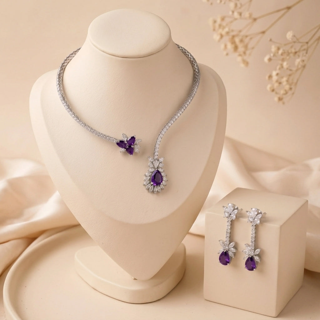 Purple Sapphire Aura Choker