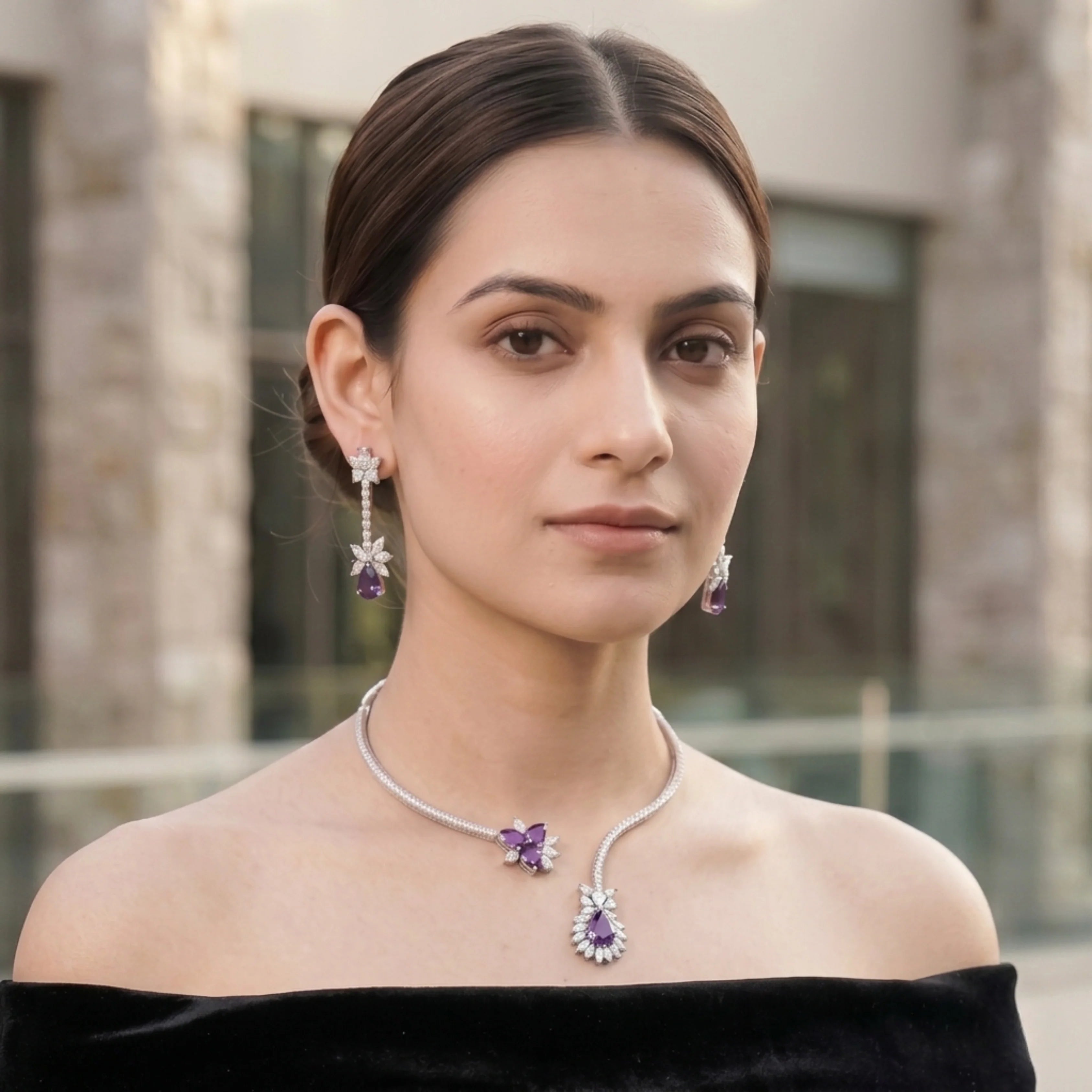 Purple Sapphire Aura Choker