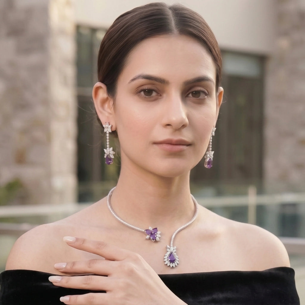 Purple Sapphire Aura Choker
