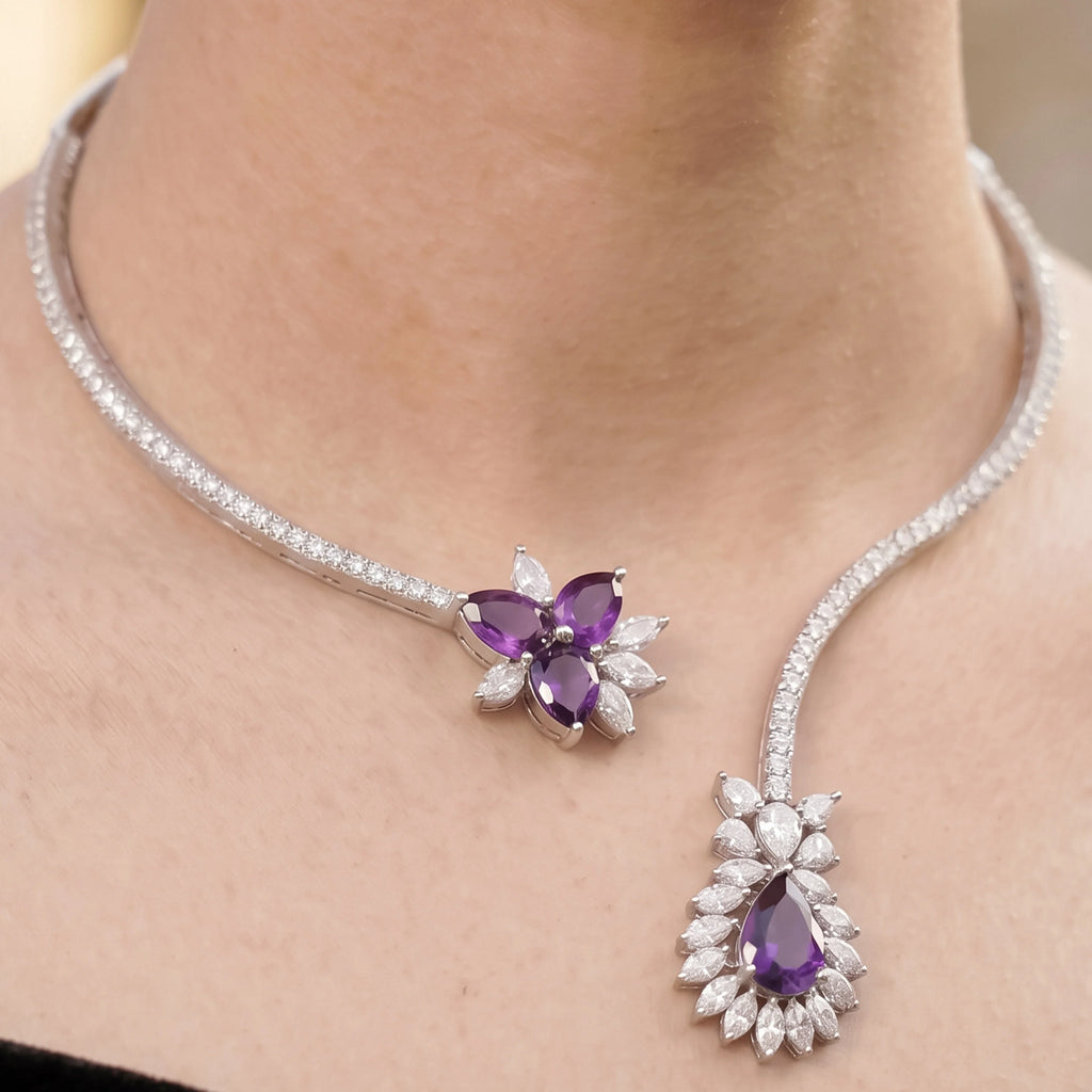 Purple Sapphire Aura Choker