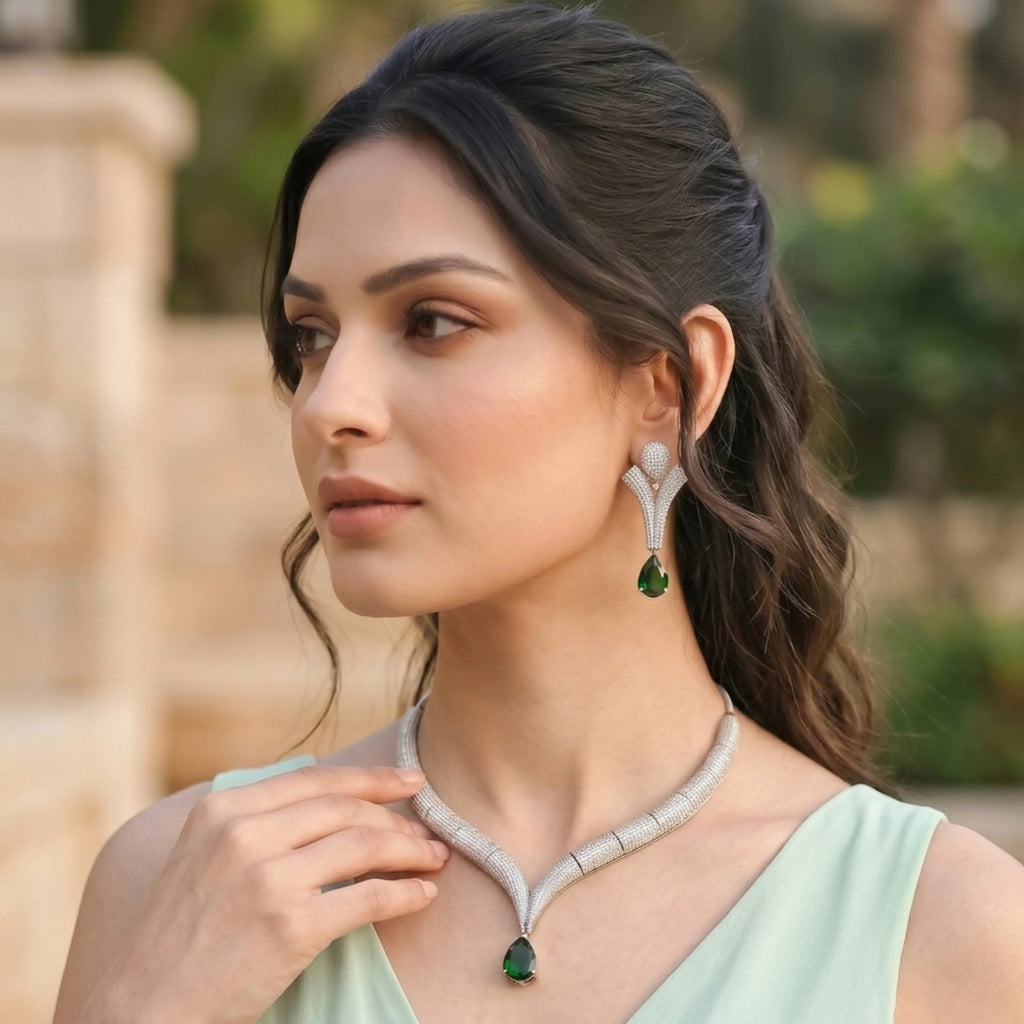 Emerald Royale Necklace Set