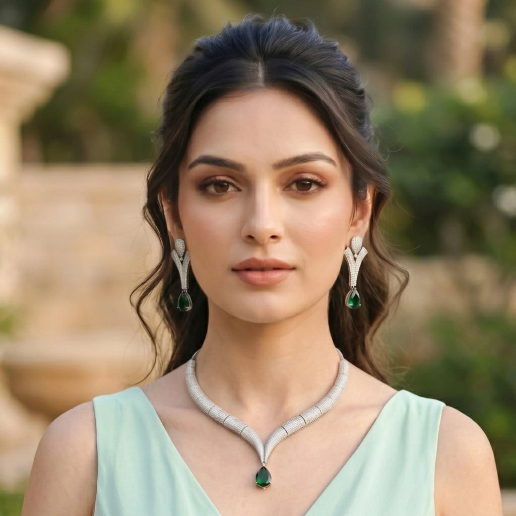 Emerald Royale Necklace Set