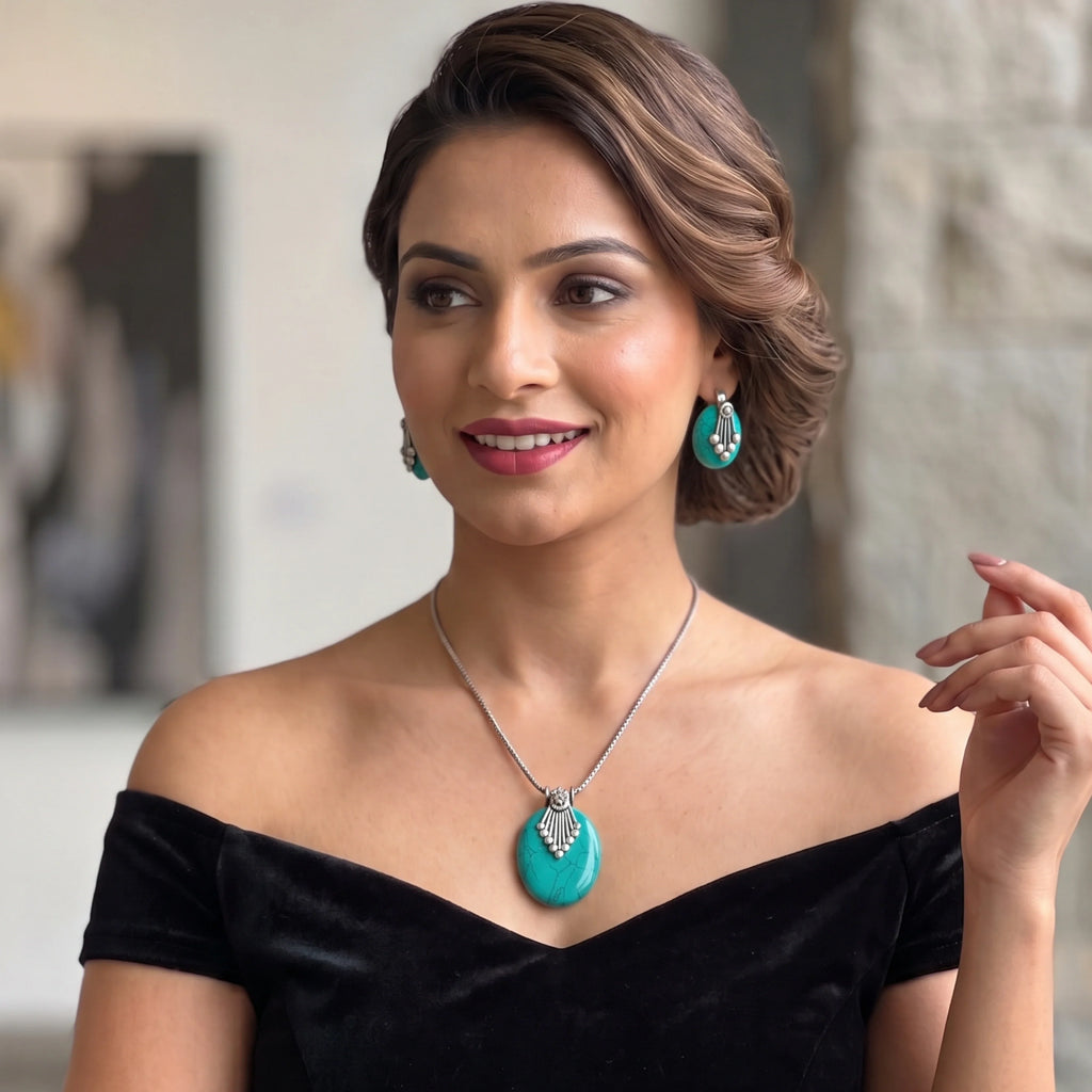 Azure Elegance Pendant Set