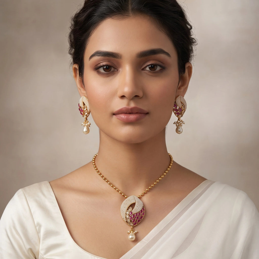 Royal Amethyst Pearl Bloom Set