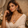 Ruby Blossom Grace Pendant Set