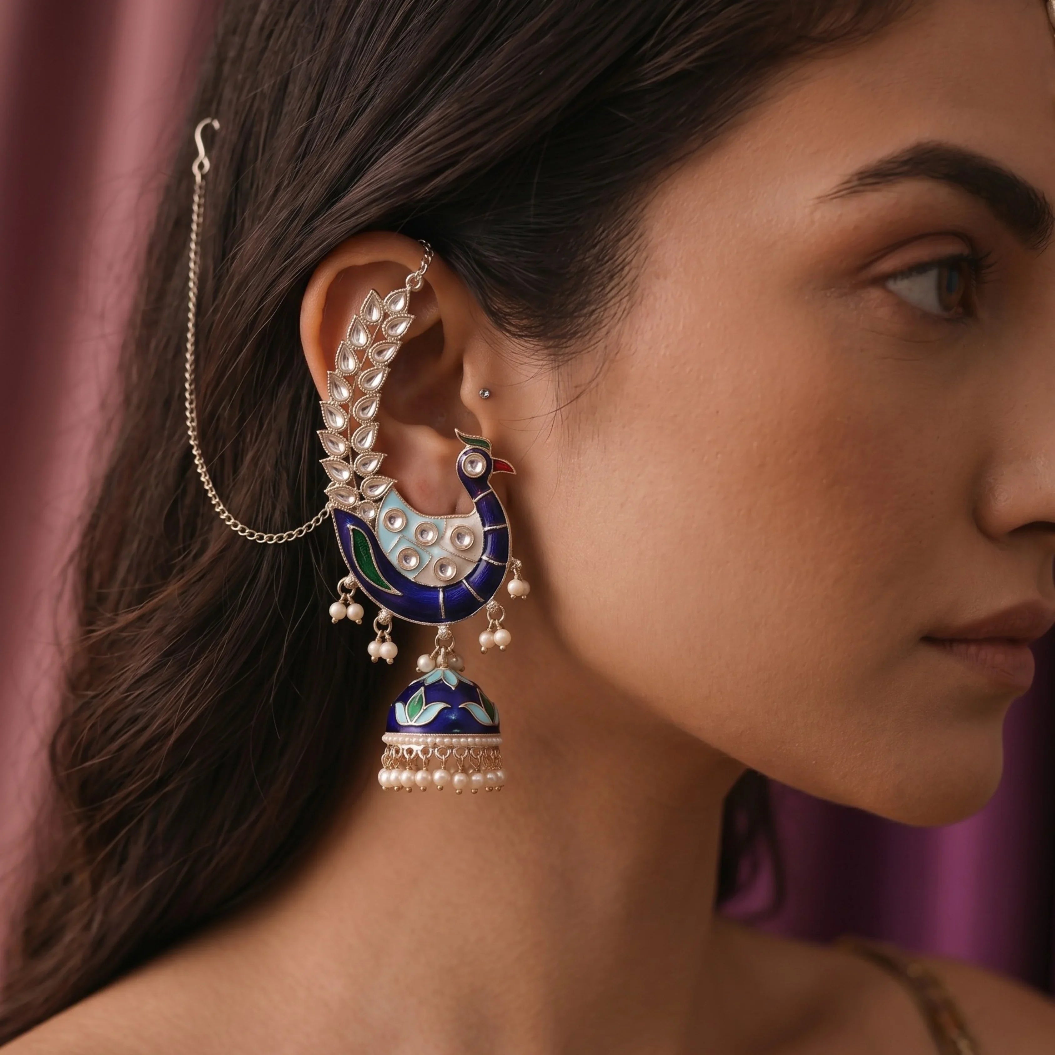 PEACOCK WING EAR CLIMBER