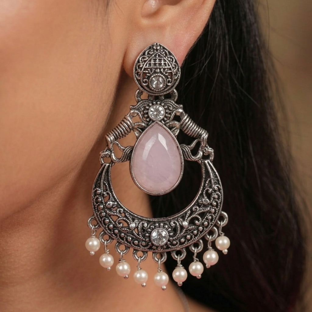 Rose Quartz Royale Earrings