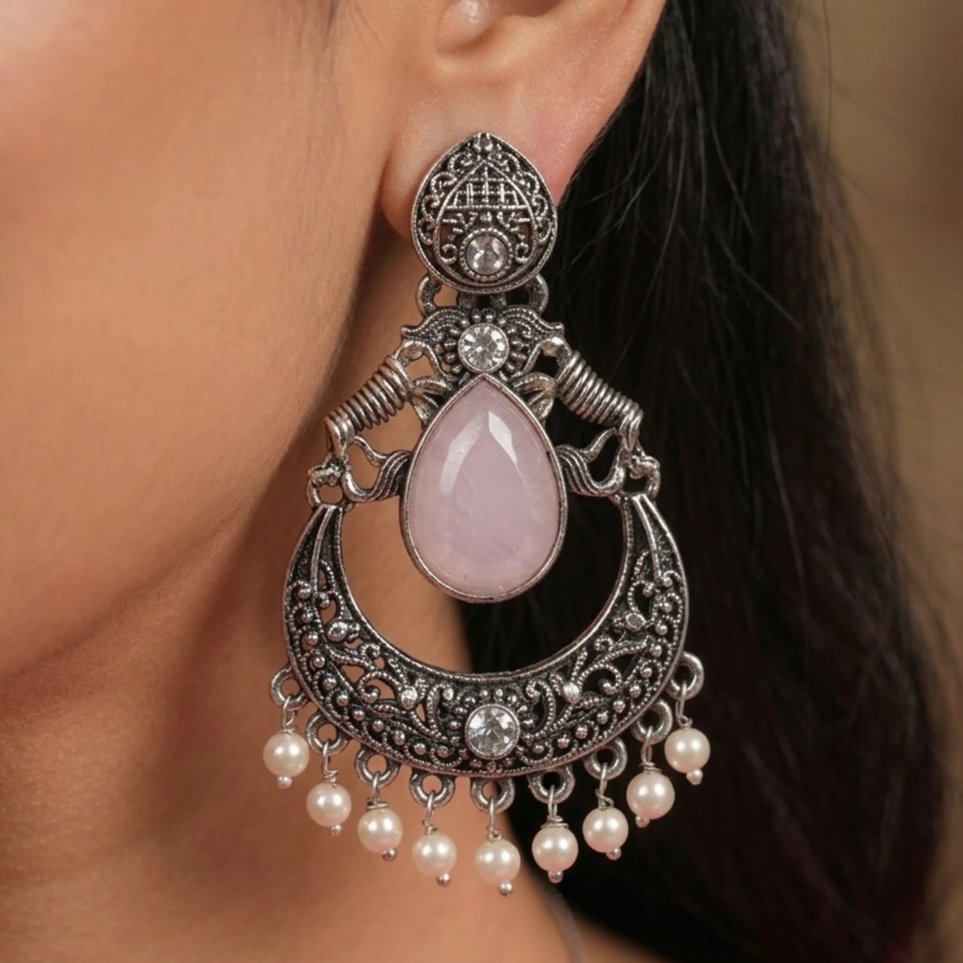 Rose Quartz Royale Earrings