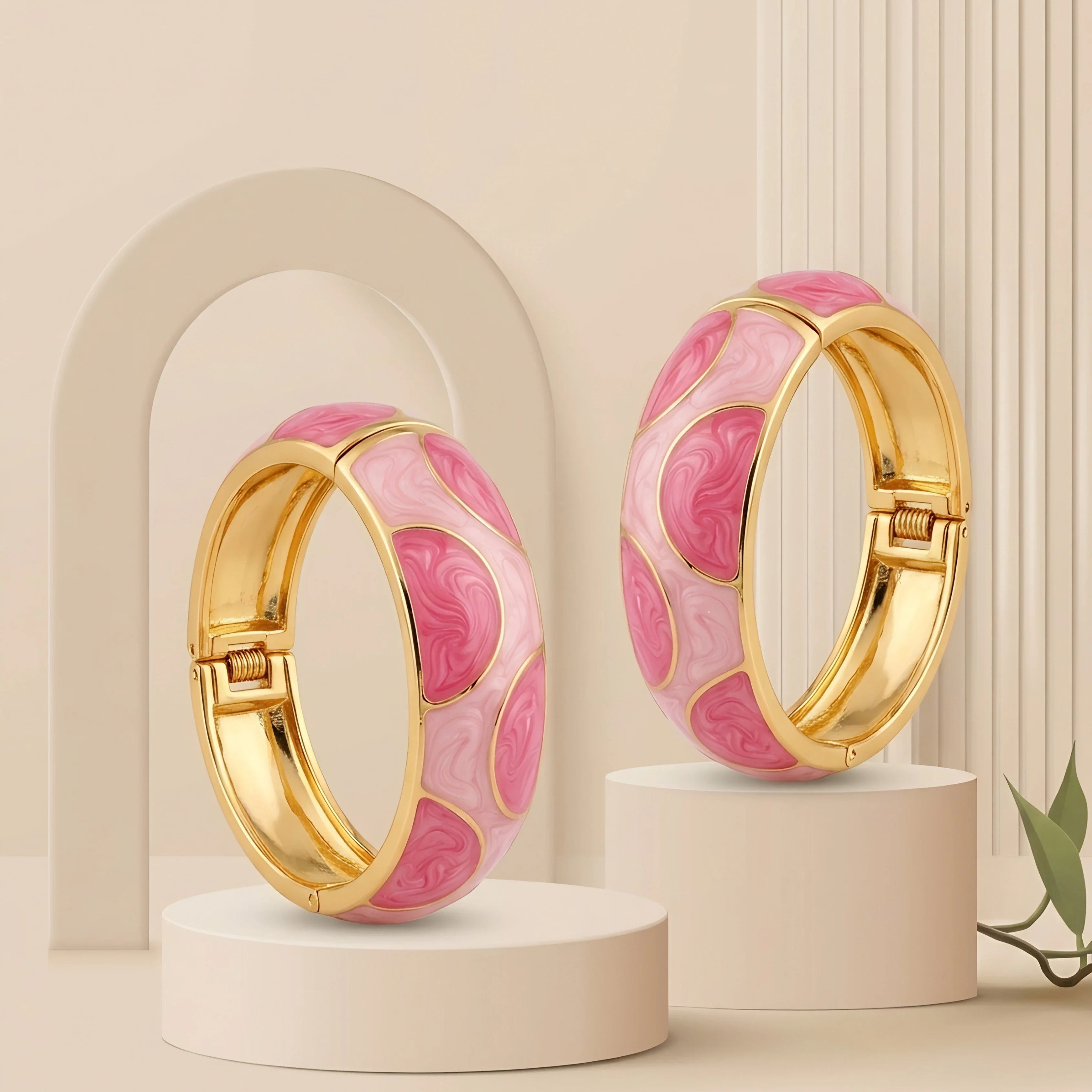 PINK MOSAIC ENAMEL BANGLE