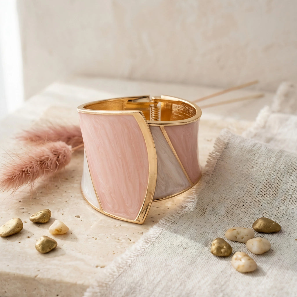 PINK N WHITE CUFF KADA