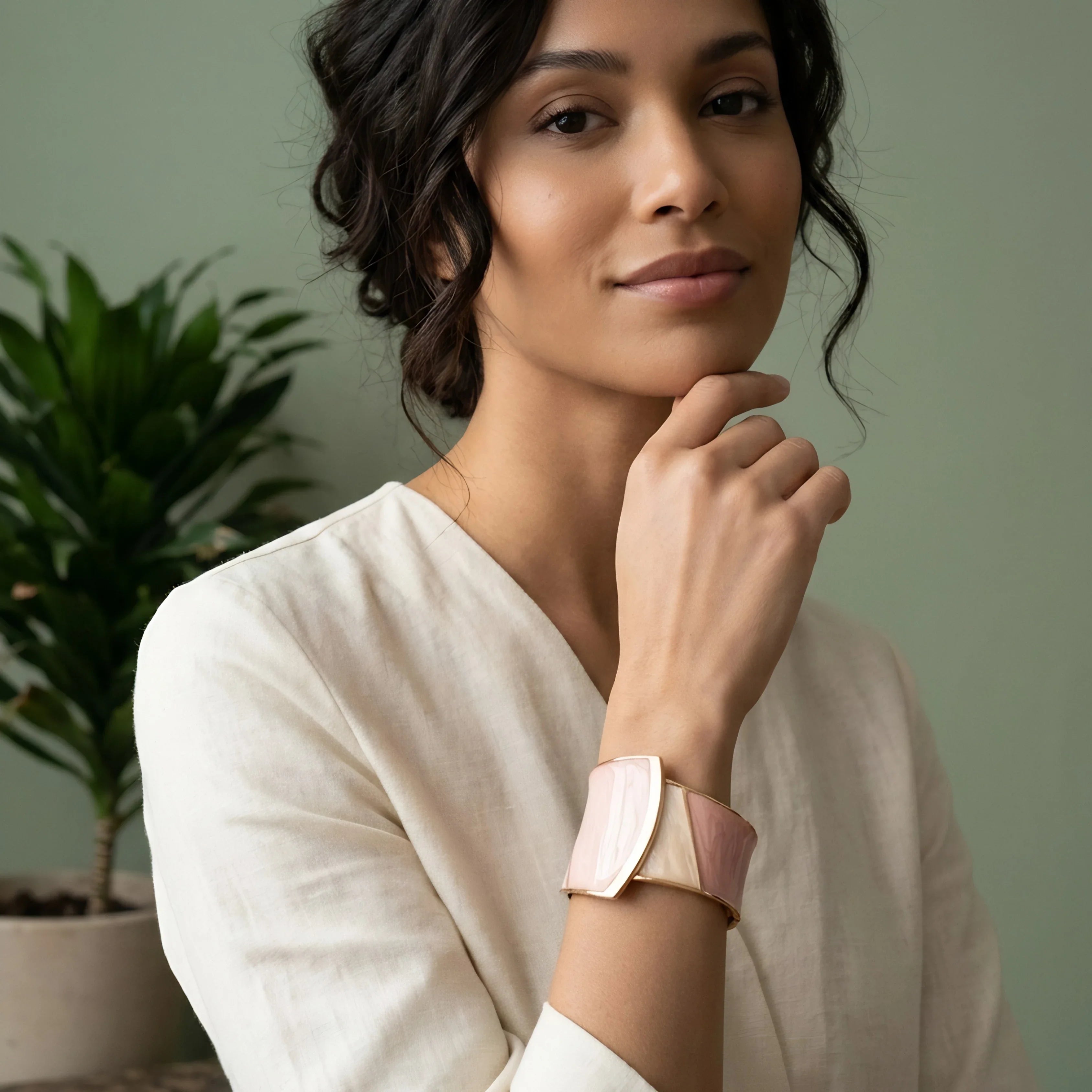 PINK N WHITE CUFF KADA