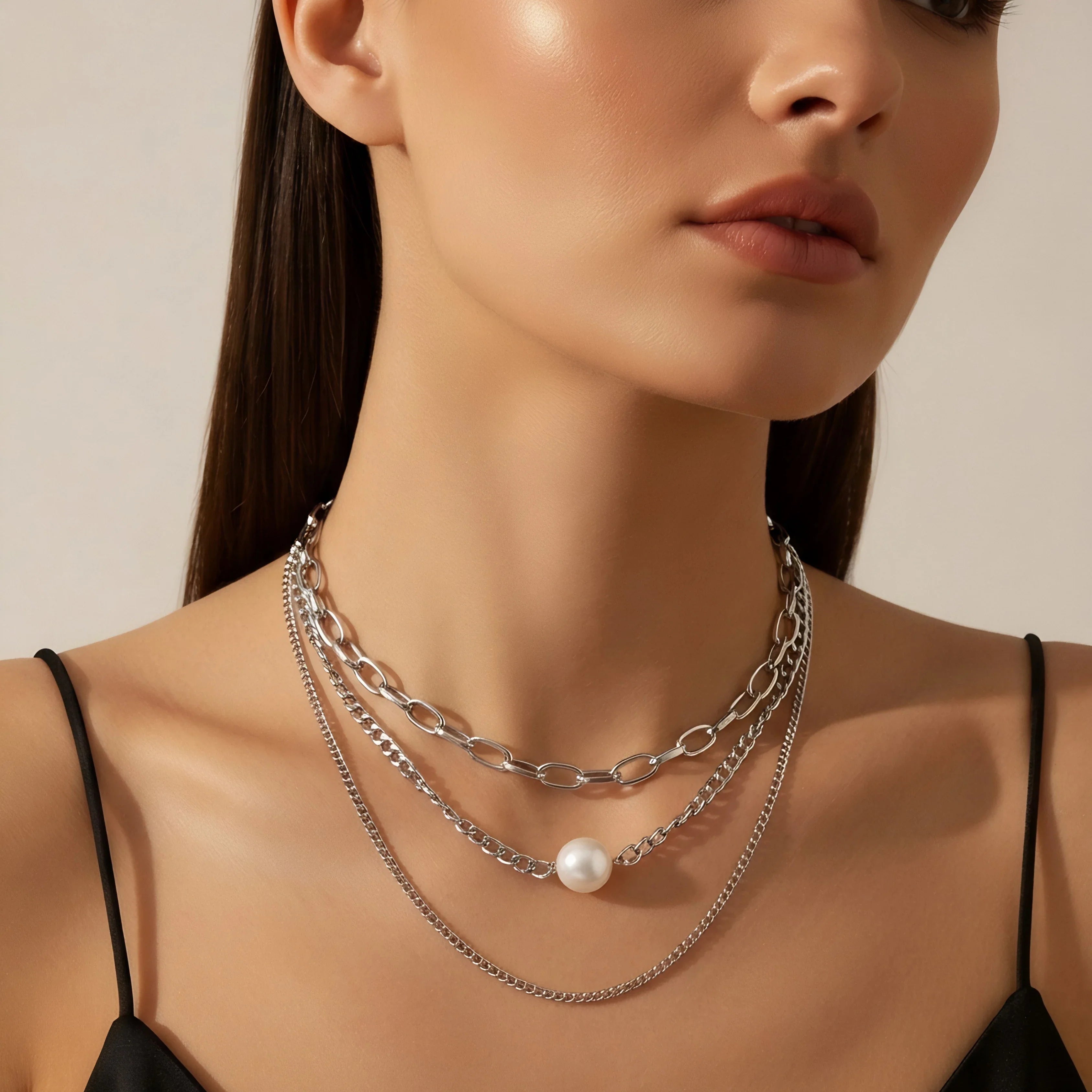 SILVER LAYERED CHAIN