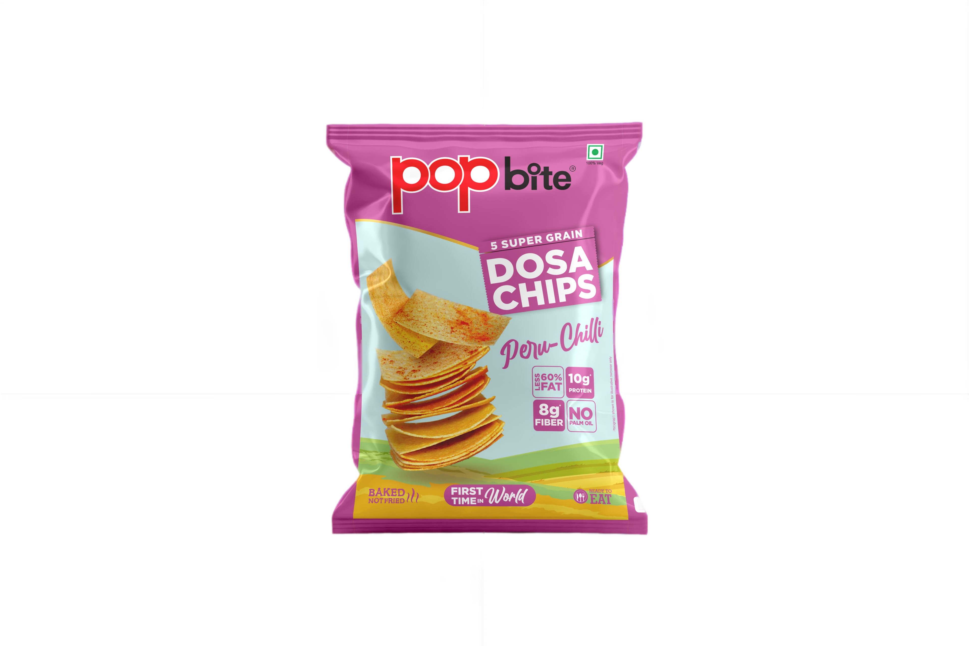 Pop Bites Dosa Chips Peru Chilli 75 g