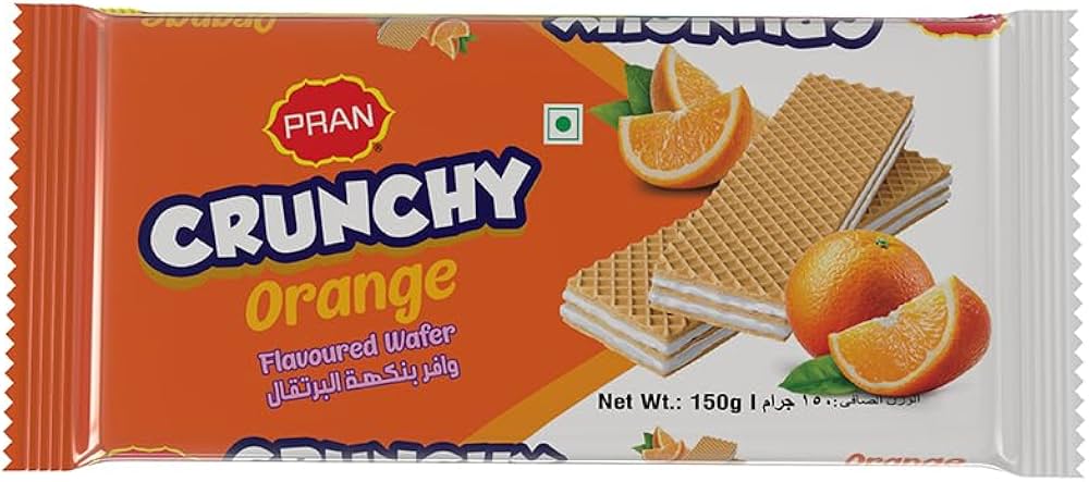 Pran Orange Wafer 150 g