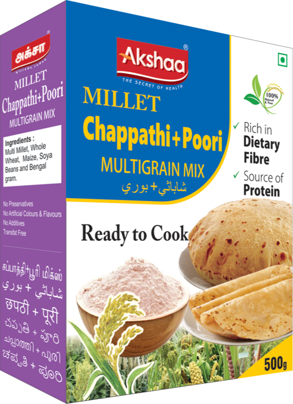 Akshaa Chappathi Poori Flour 500 g