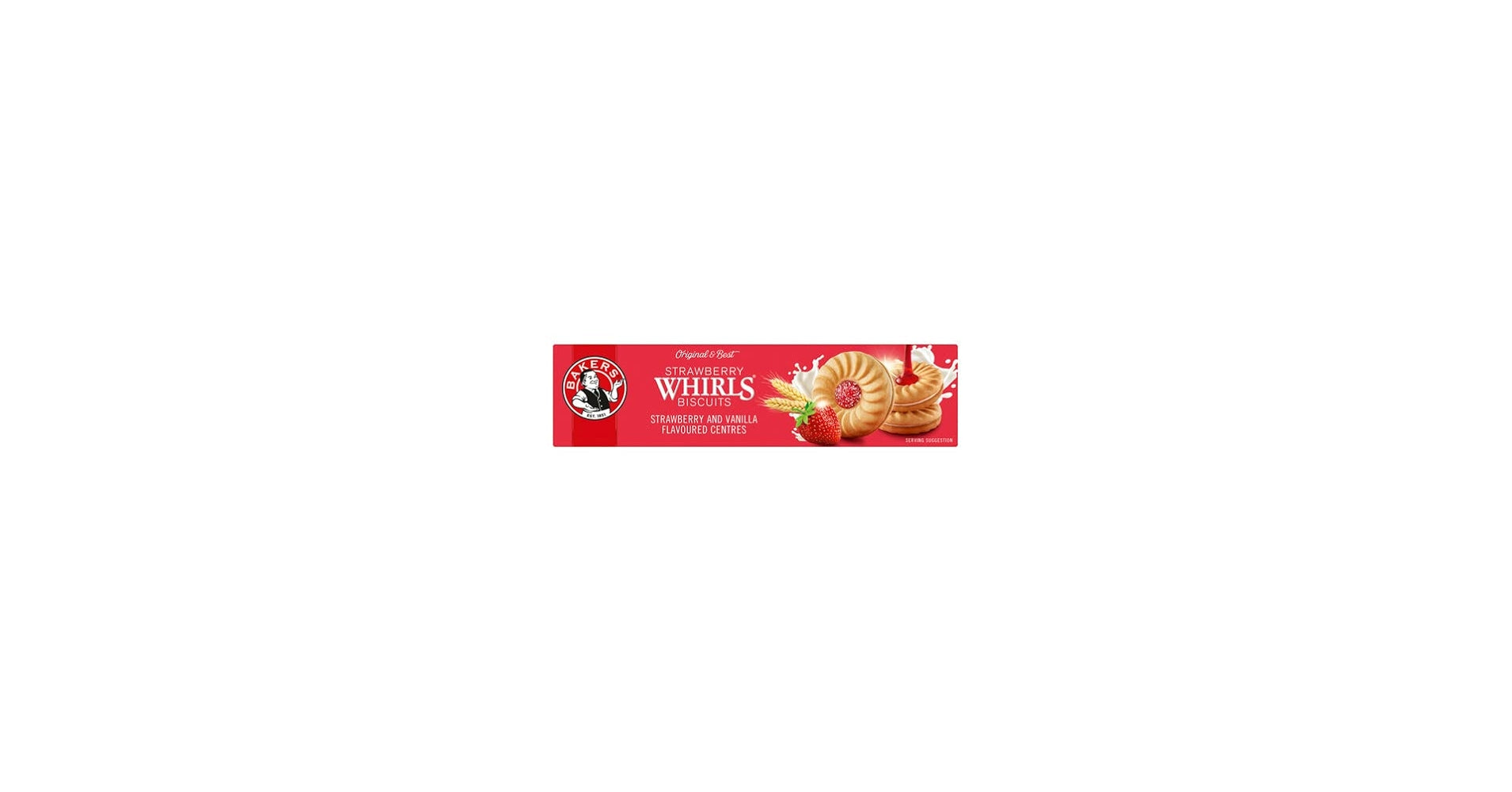 Bakers Strawberry Whirls 180 g