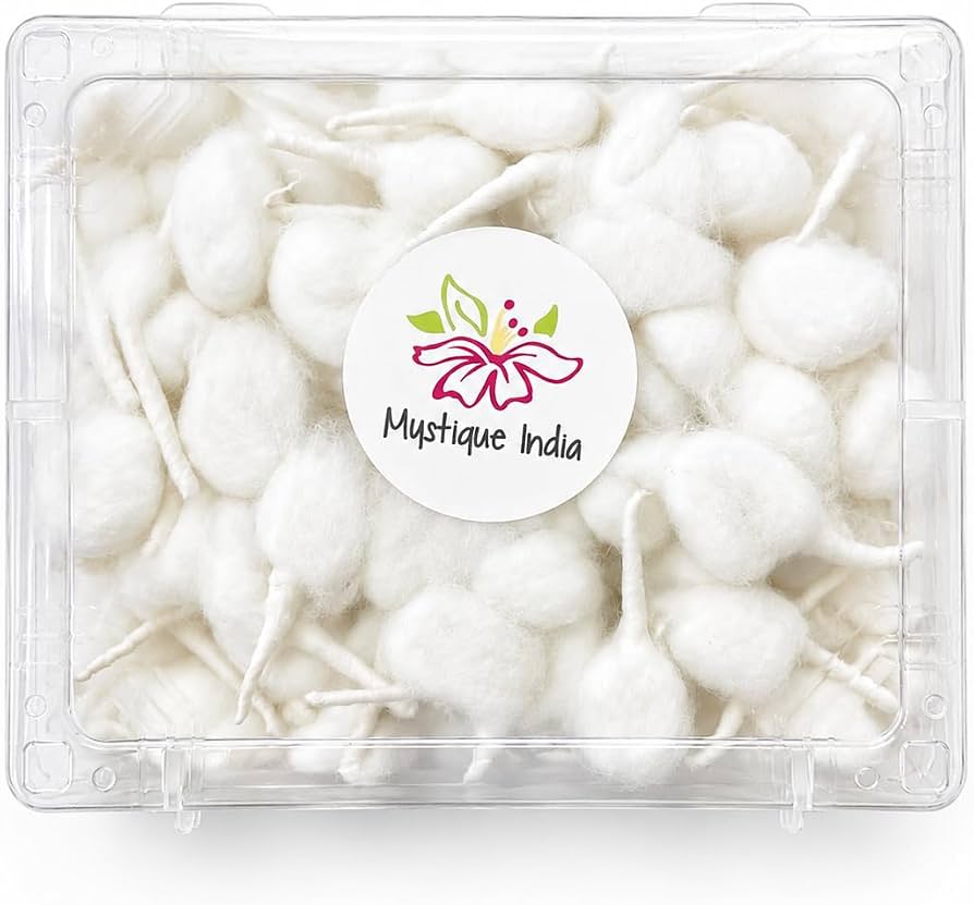 Indya Cotton Wicks Round 100 pcs