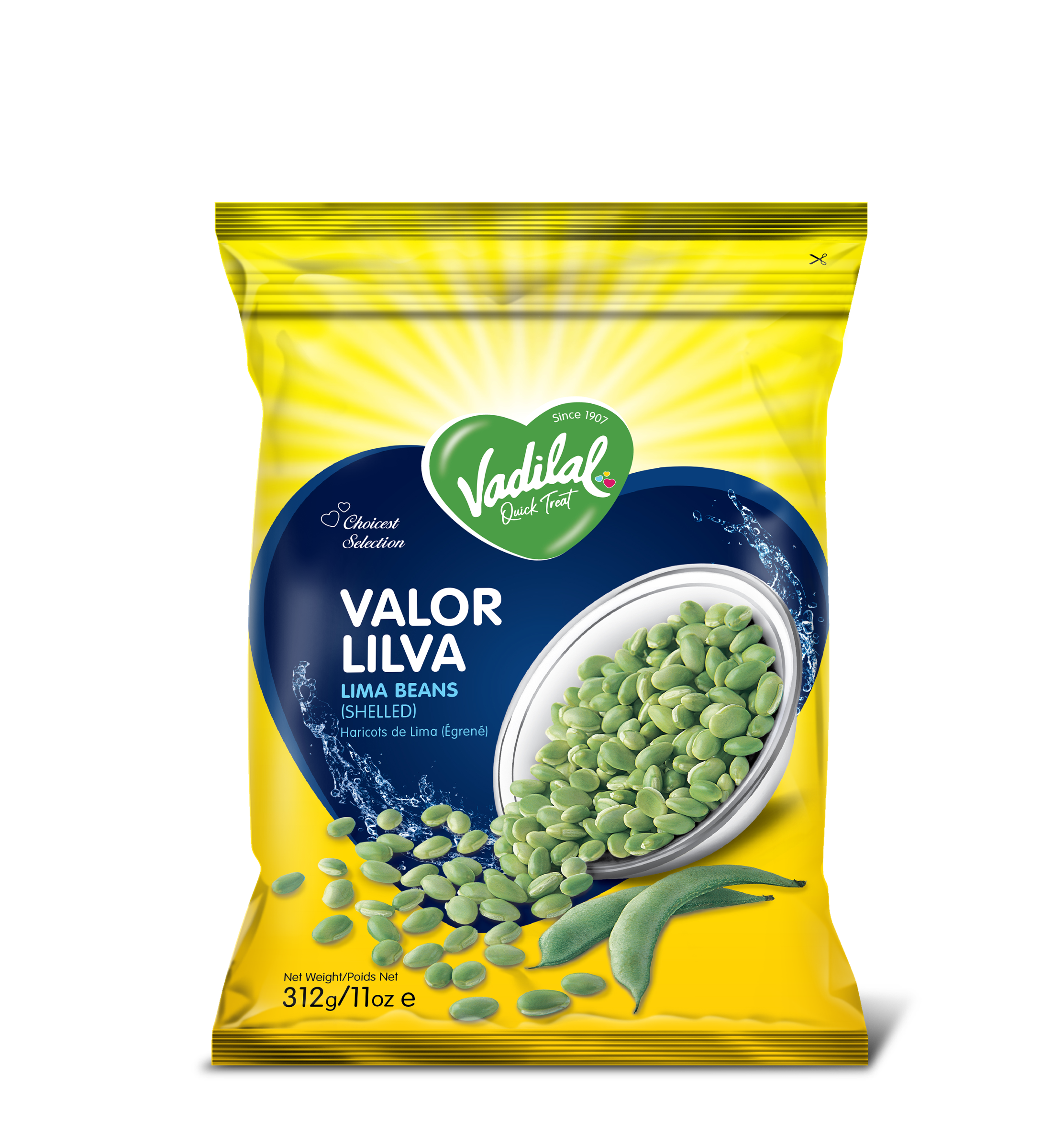 Vadilal Qt- Valor Lilva Shelled Lima Beans 312 g