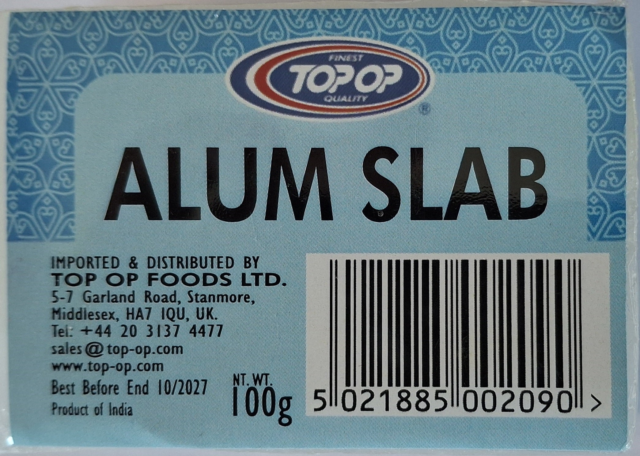 Alum Slab 100 g