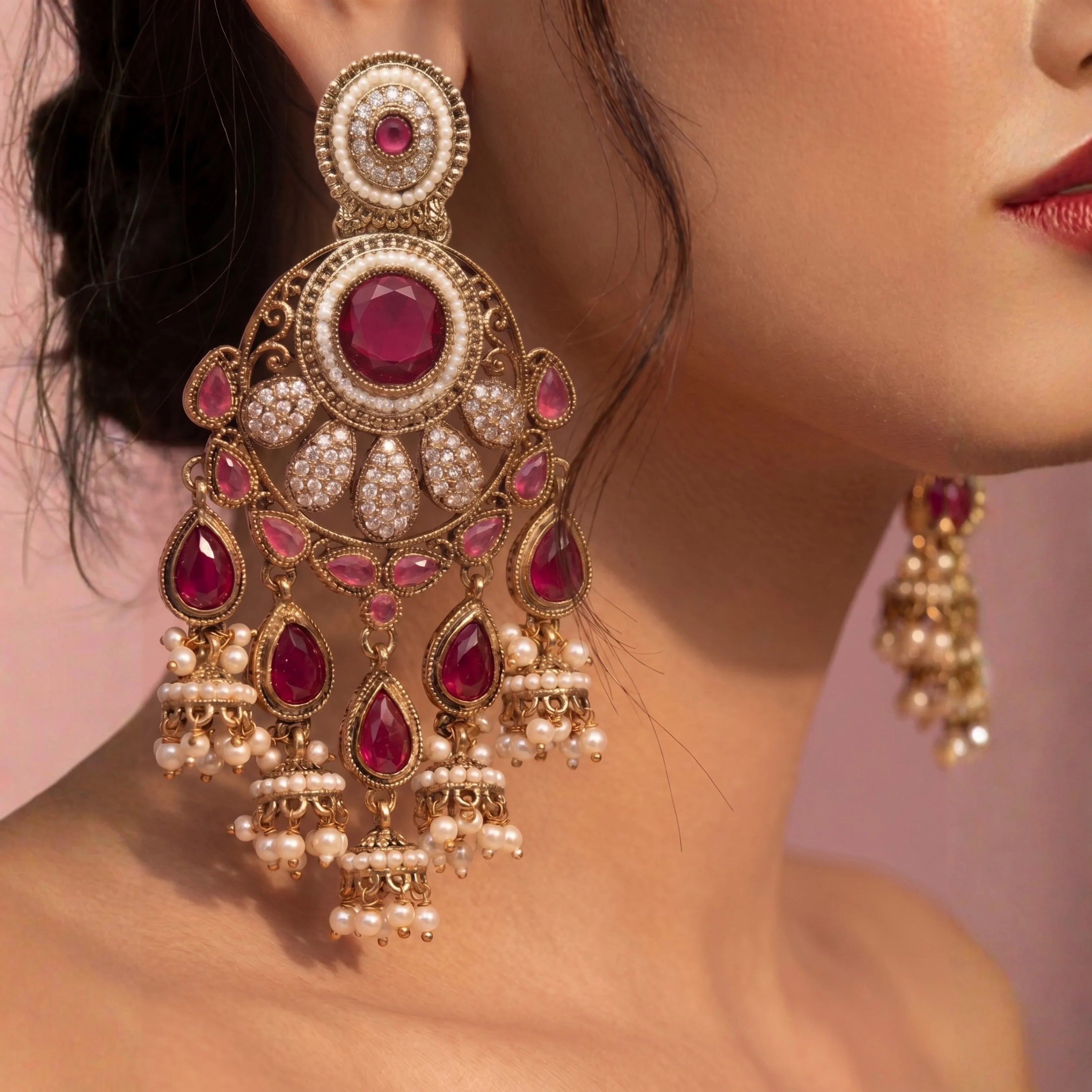CELESTE RUBY CHANDELIERS