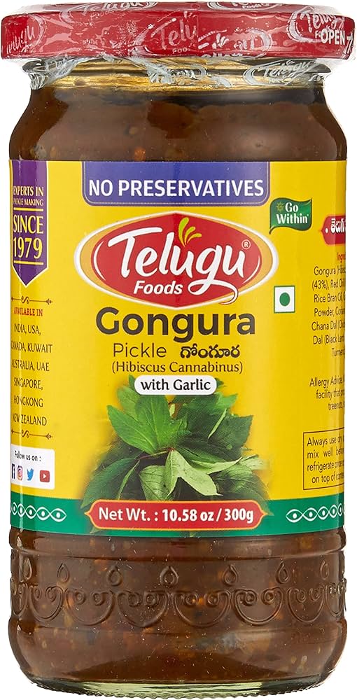 Telugu Gongura Pickle with Garlic 300 g