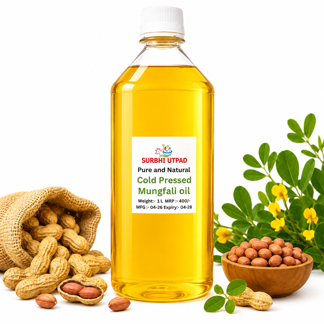 Saurbhi Cold Press Peanut Oil 1 L