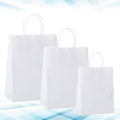 3 W WHite Paper Bag