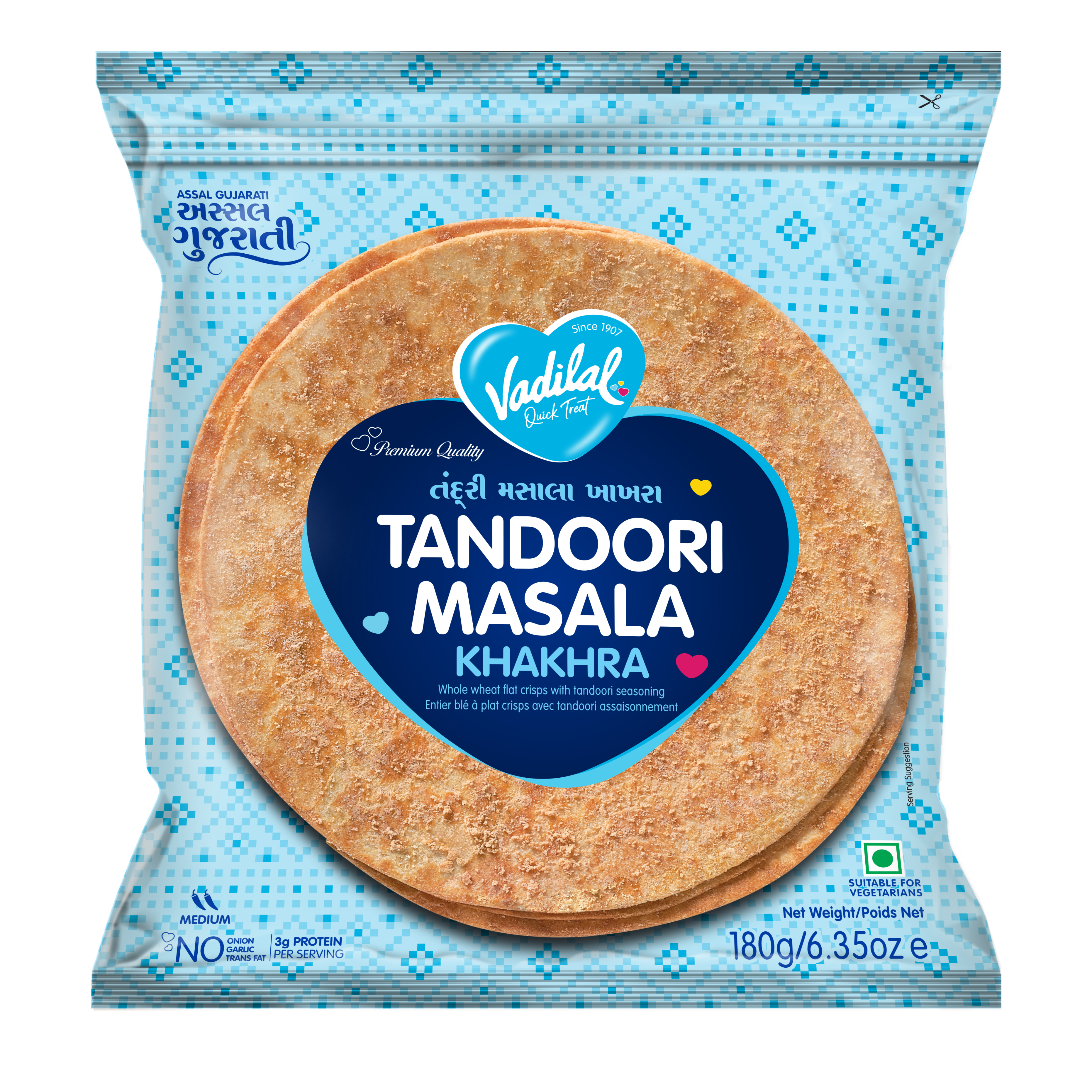 Vadilal Tandoori Masala Khakhra 180 g
