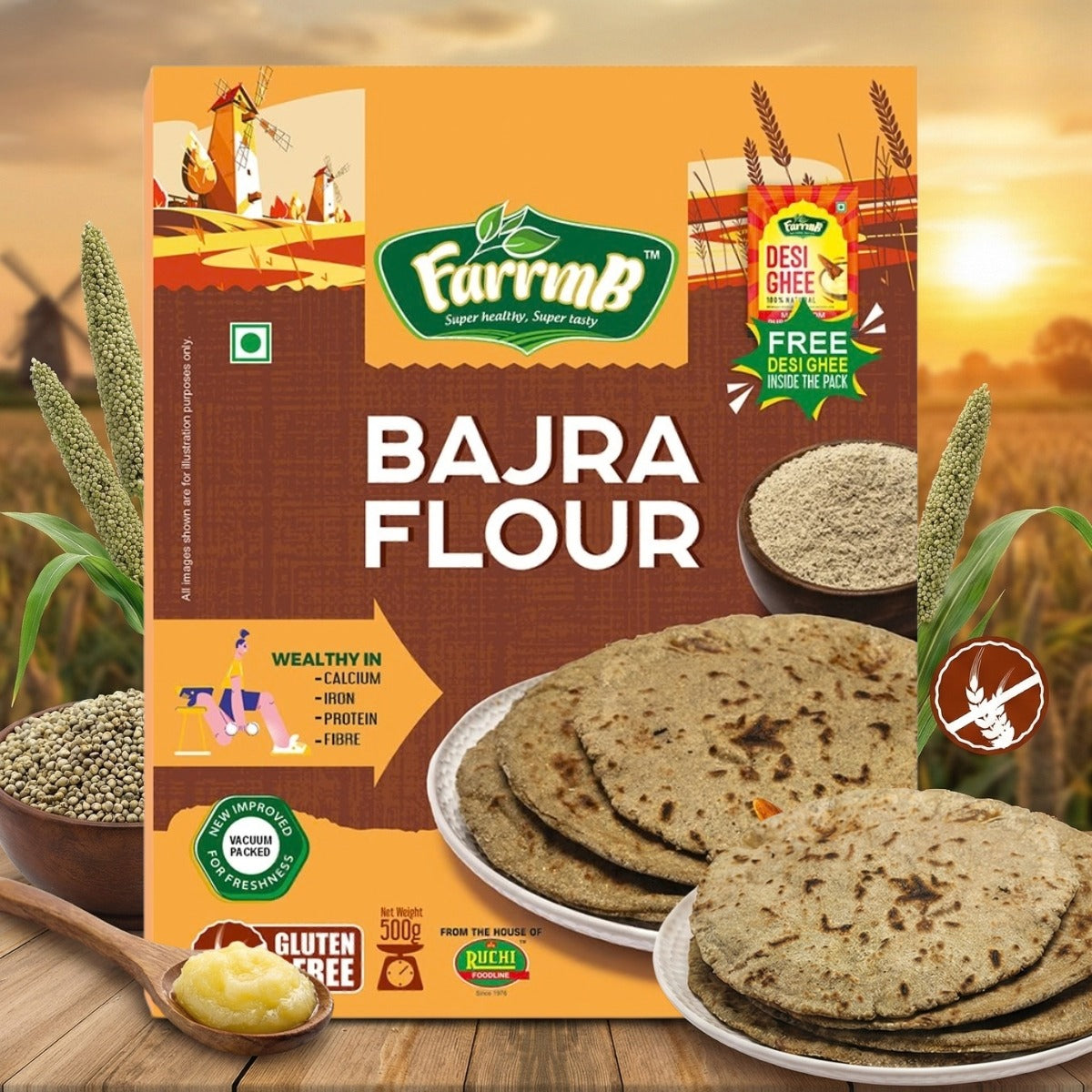 Spark Bajra Flour 908 g