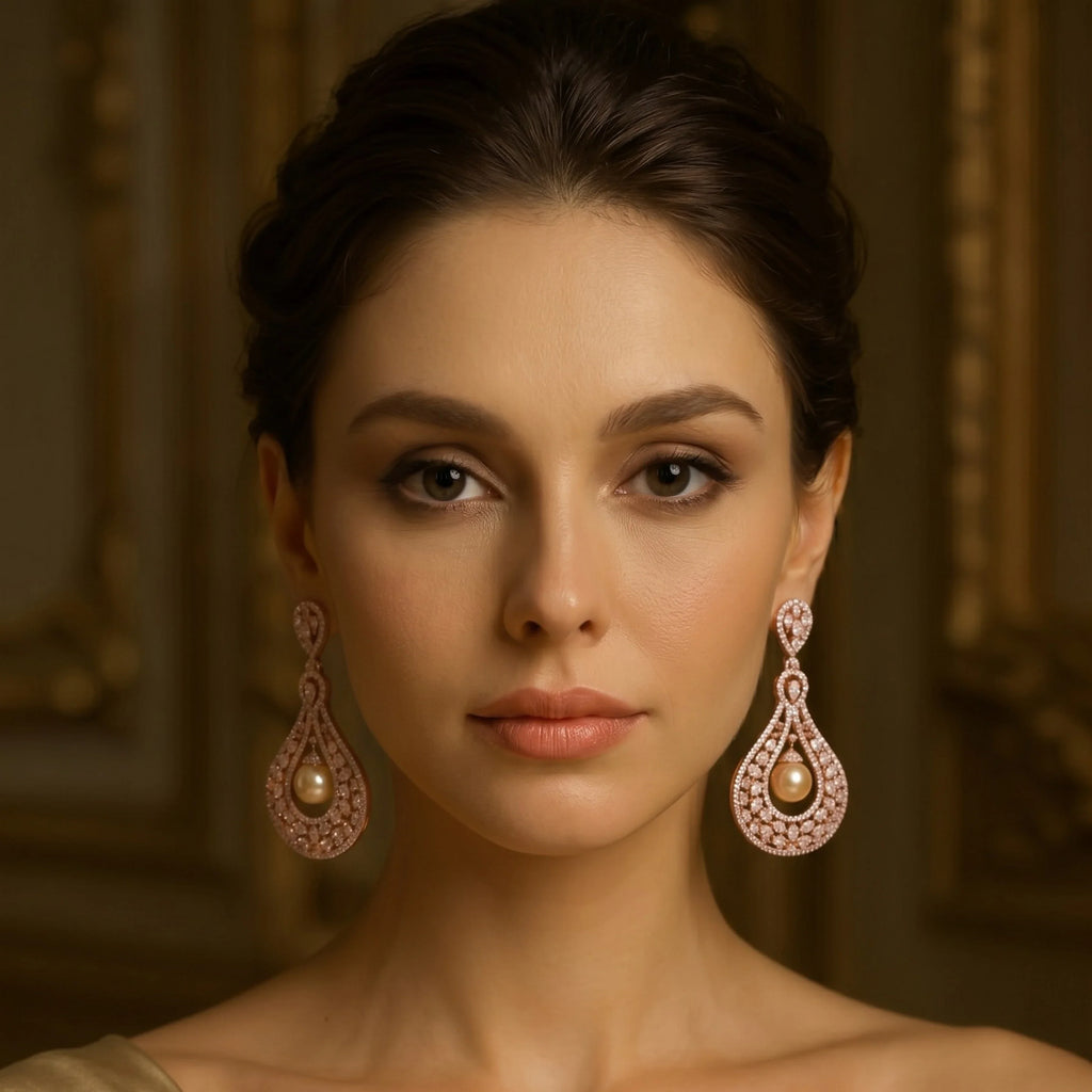 Lilac Pearl Dewdrop Earrings
