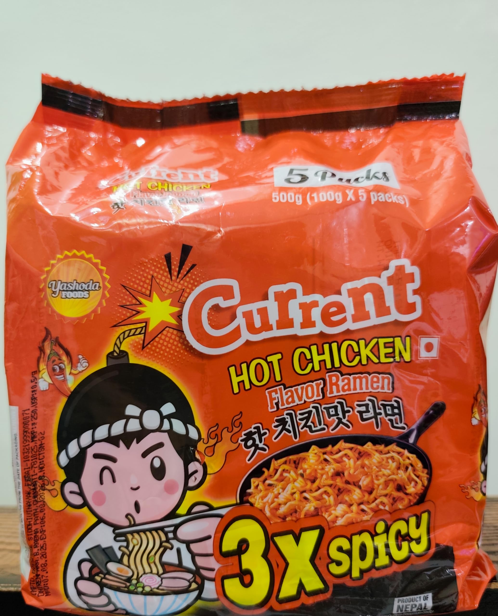Current 3 X Spicy Noodles 100 g X 5