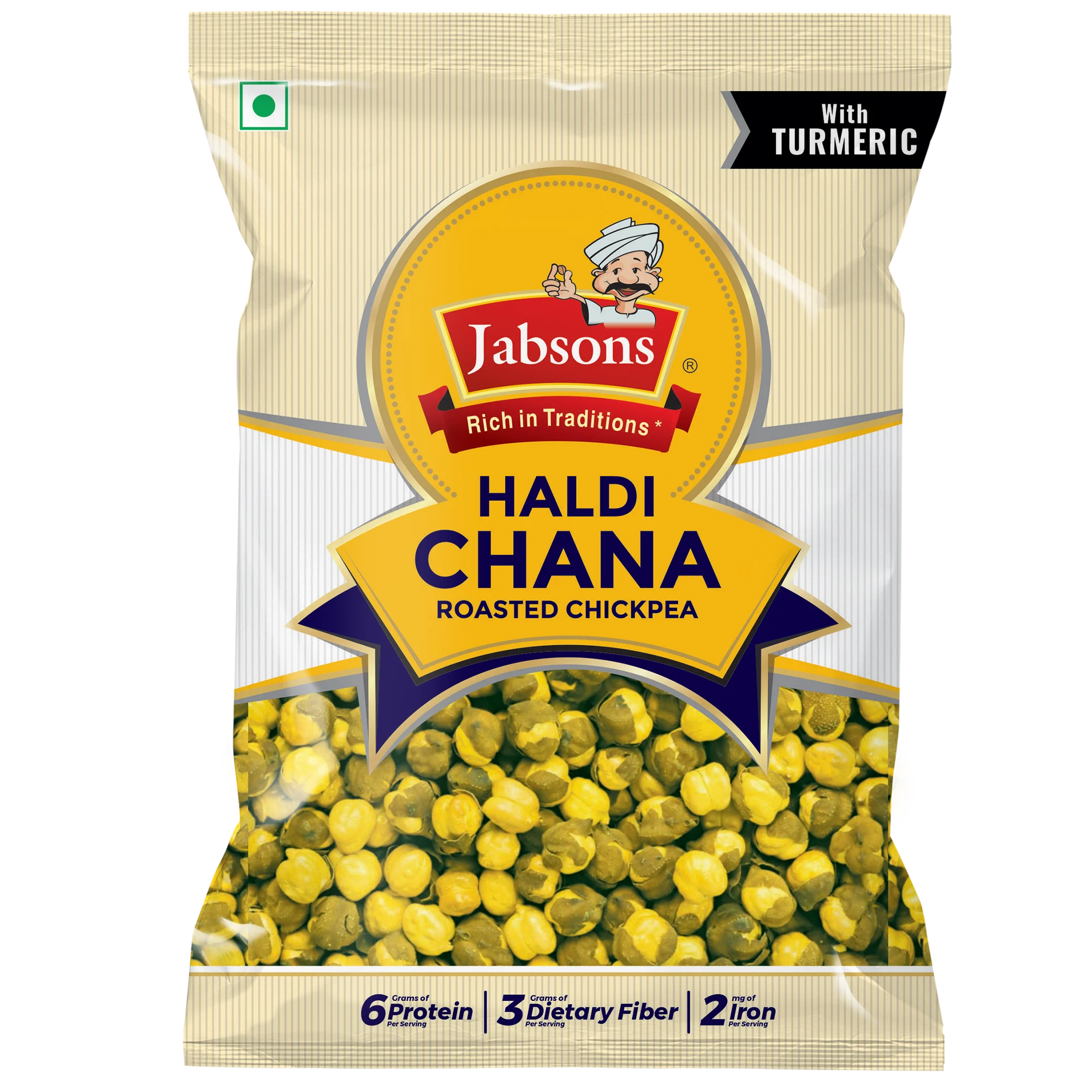 Jabsons Roasted Chana Haldi Turmeric 400 g