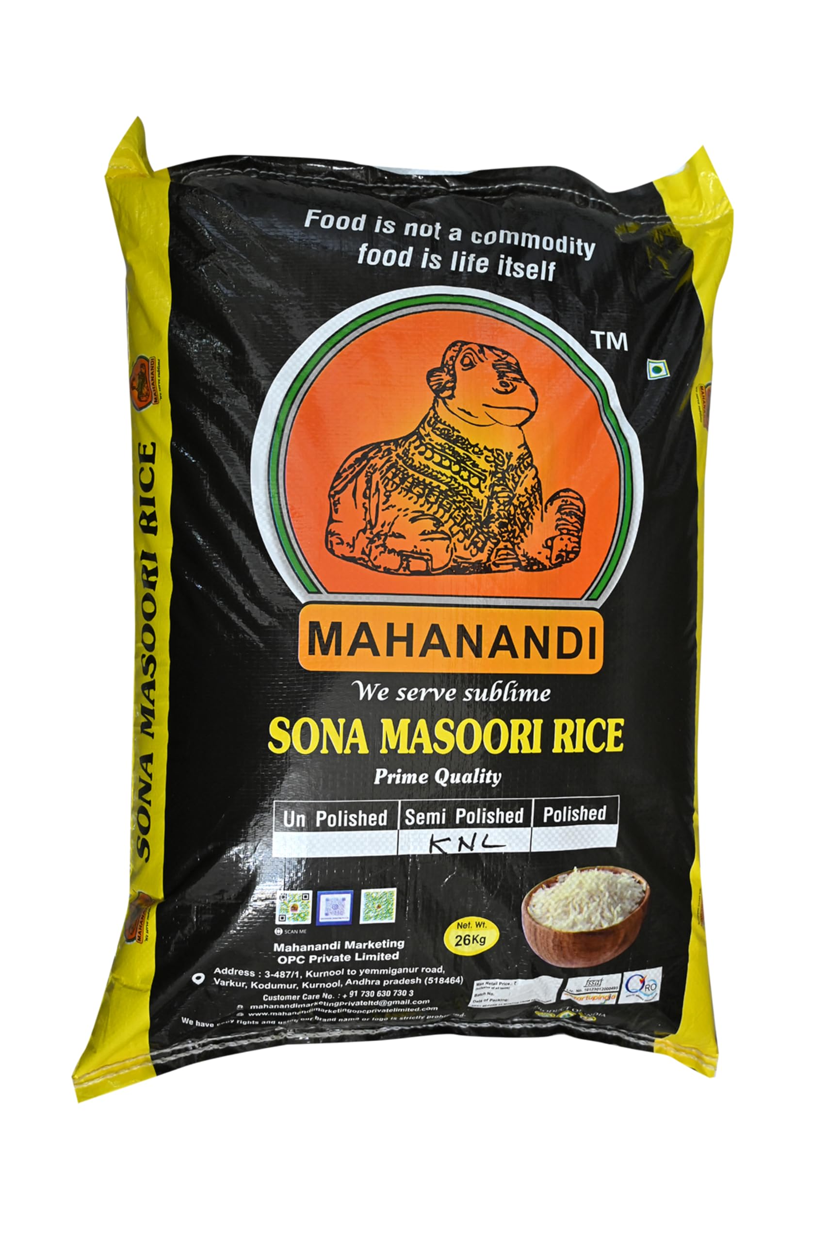 Mantralaya Sona Masoori Rice 20 kg