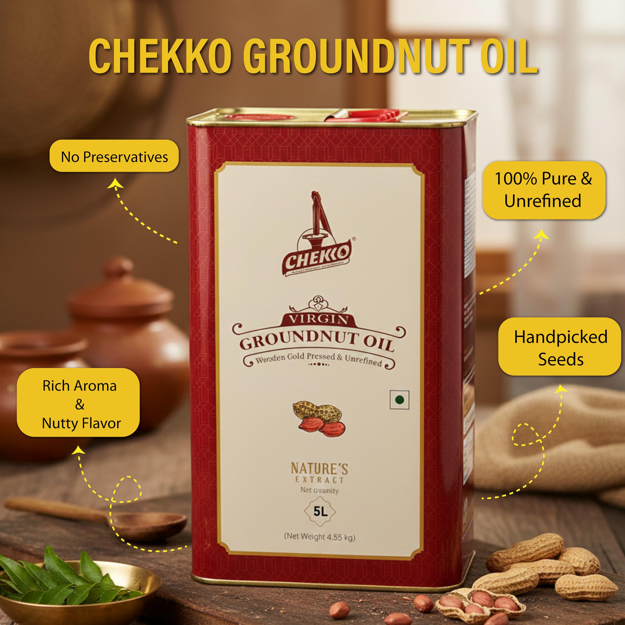 Aithra Cold Pressed Groundnut Oil 1 L