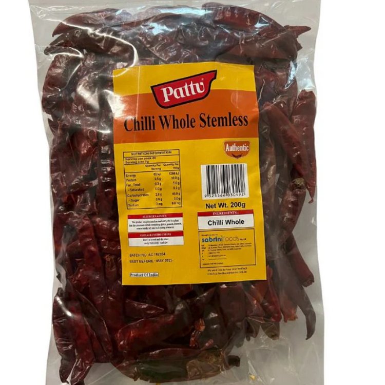 Tadka Chilli X-Hot Whole Stemless 200 g