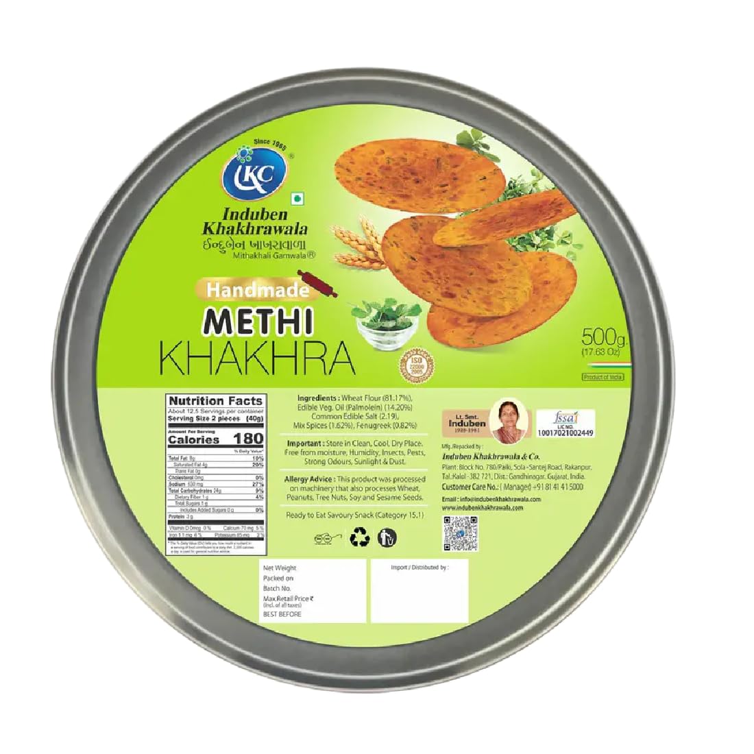 IKC Handmade Methi Khakhra 500 g