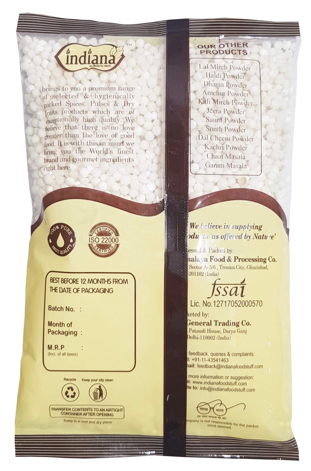 Indya Sago 1 kg