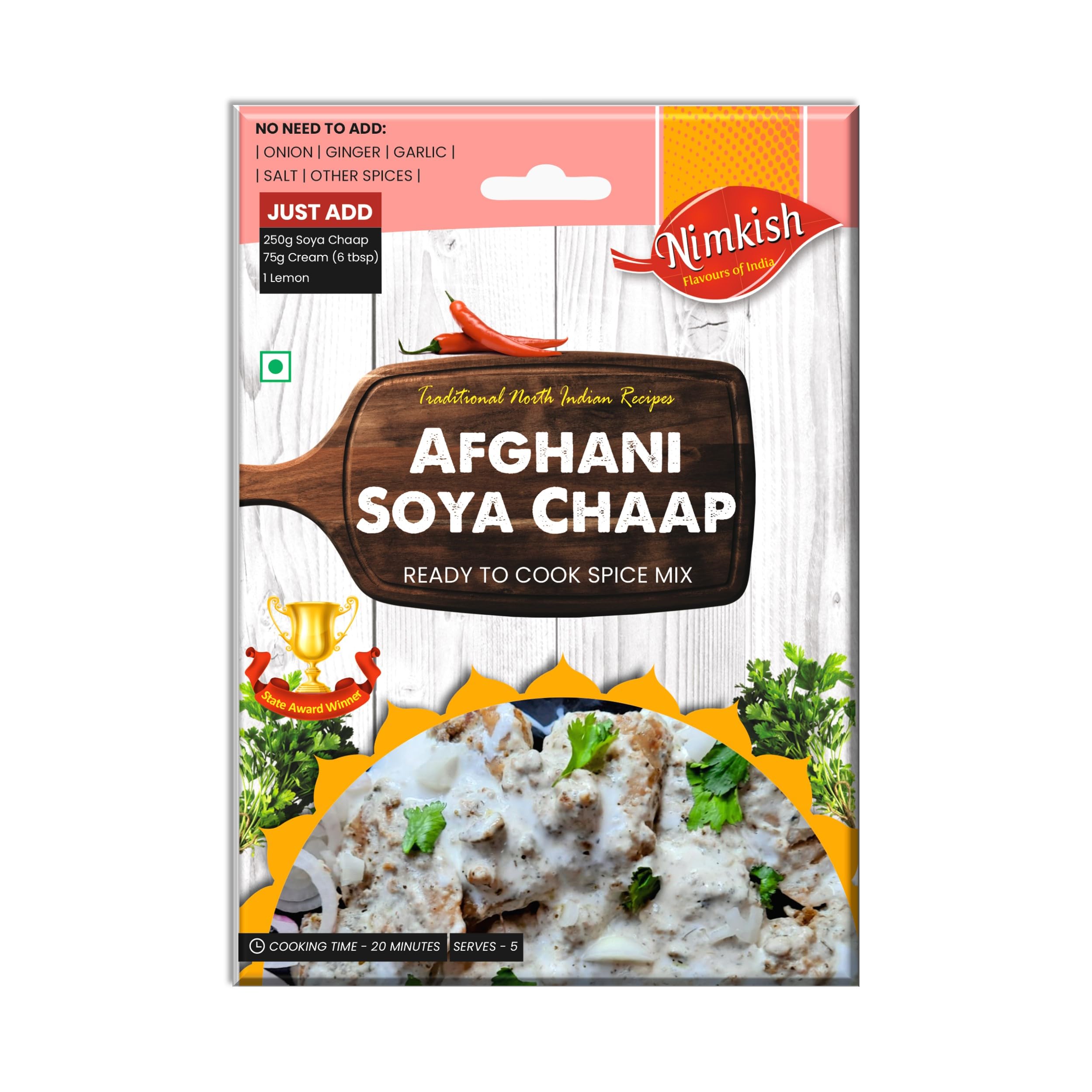 Nimkish Afghani Soya Chaap Mix 40 g