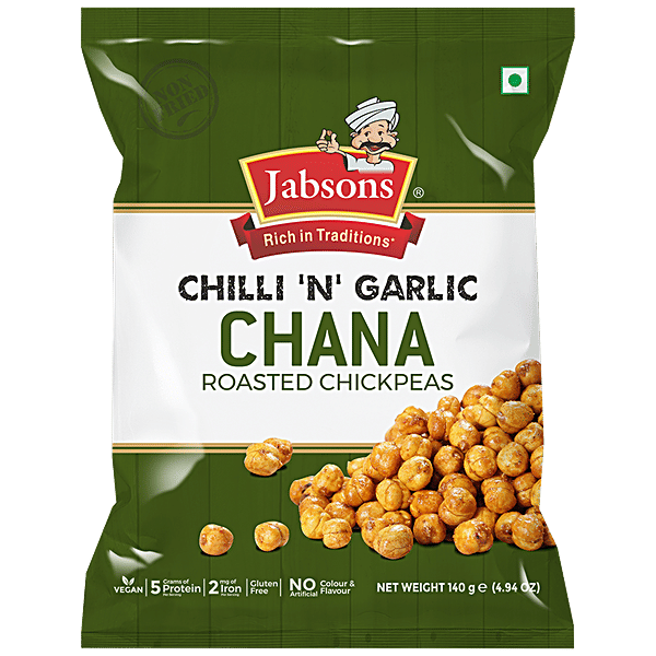 Jabsons Roasted Chilli N Garlic Chana 140 g