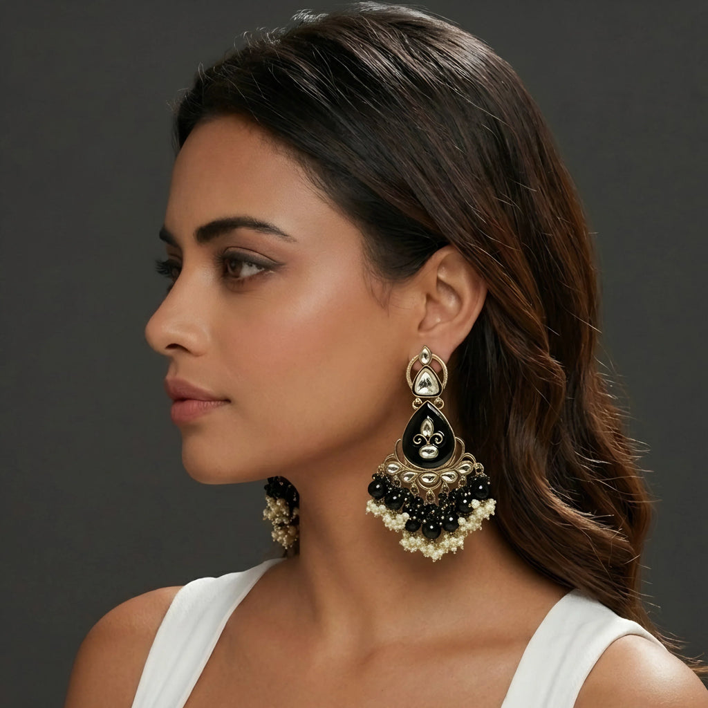Black Ethnic Danglers