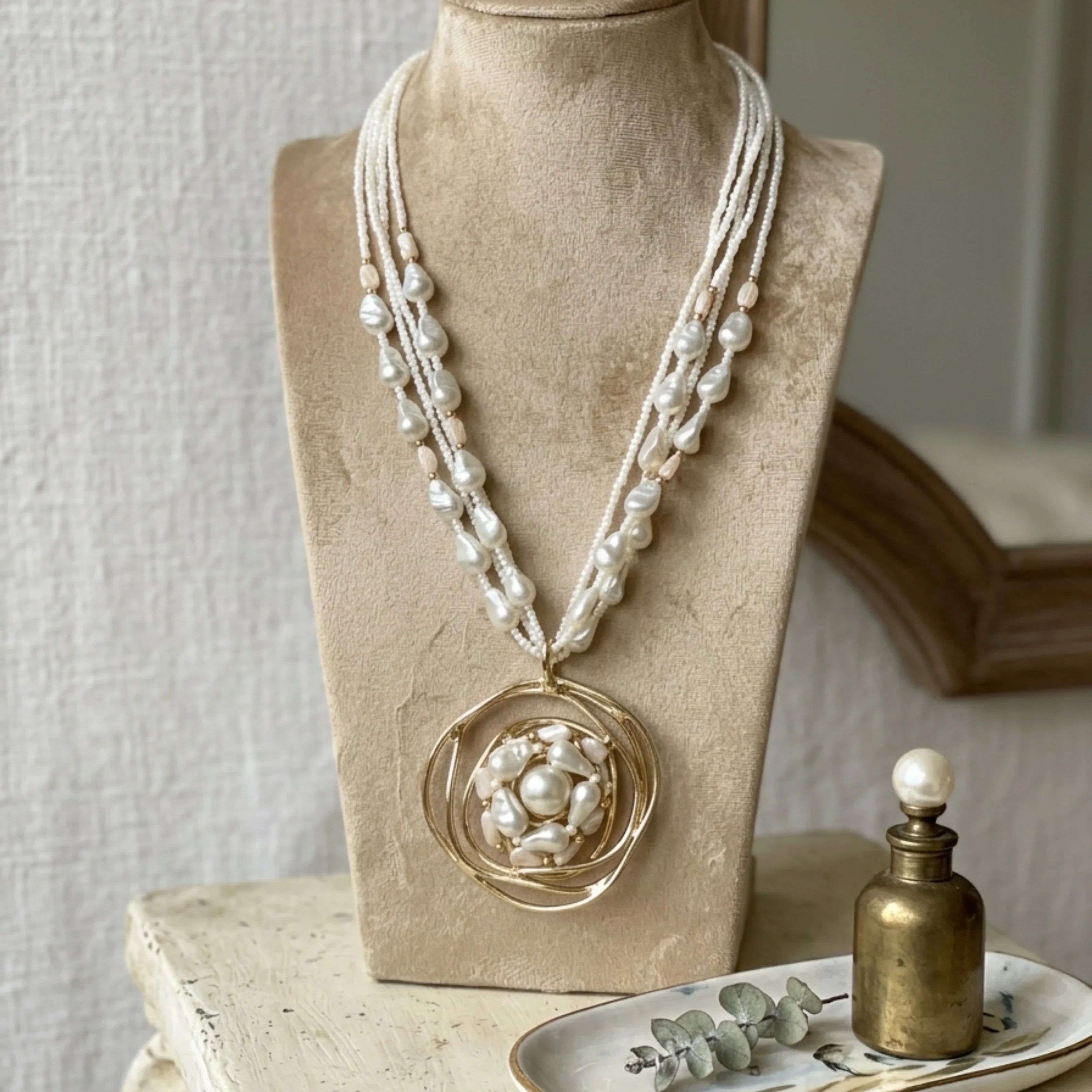 Ivory Spiral Grace Necklace