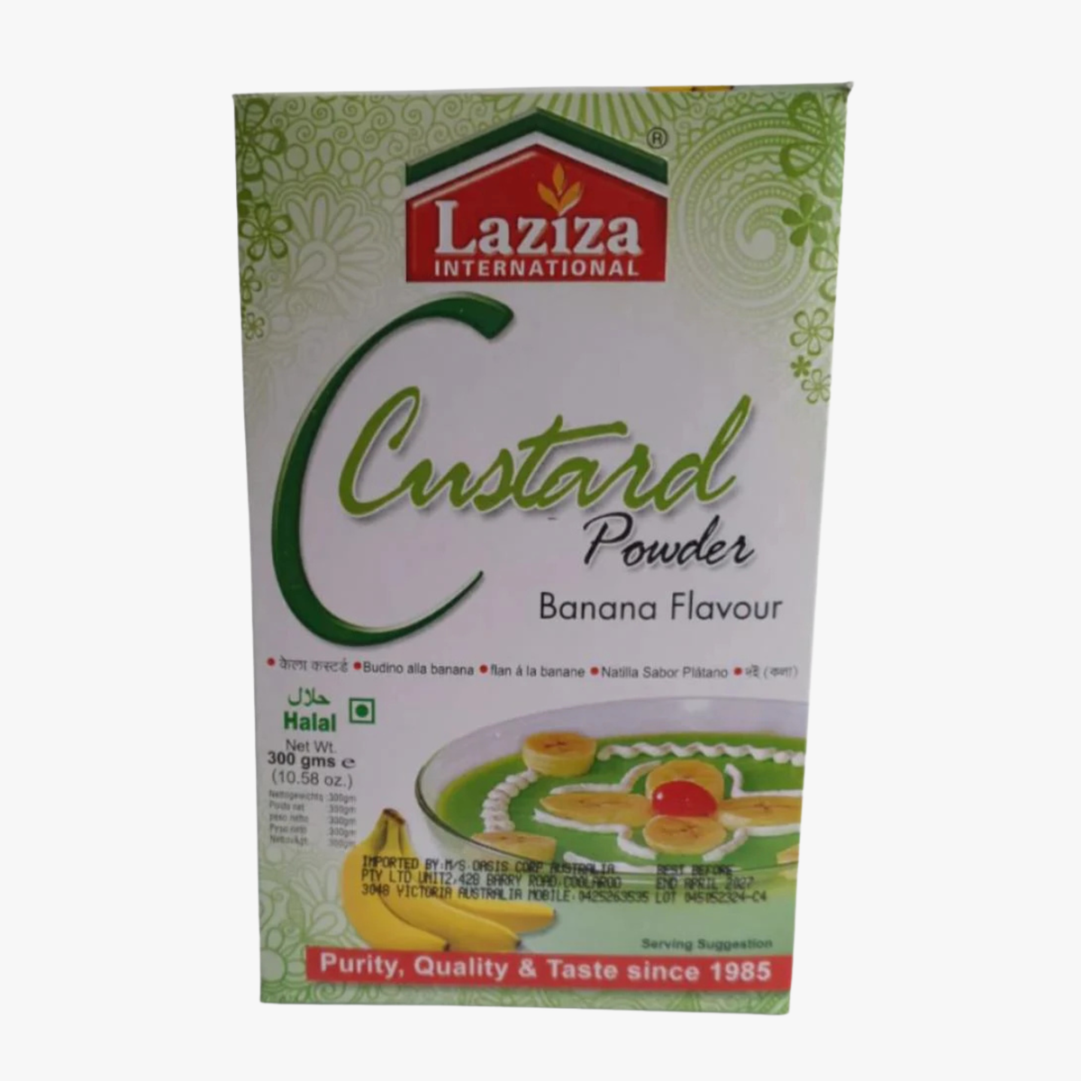 Laziza Custard Powder Banana Flavour 300 g