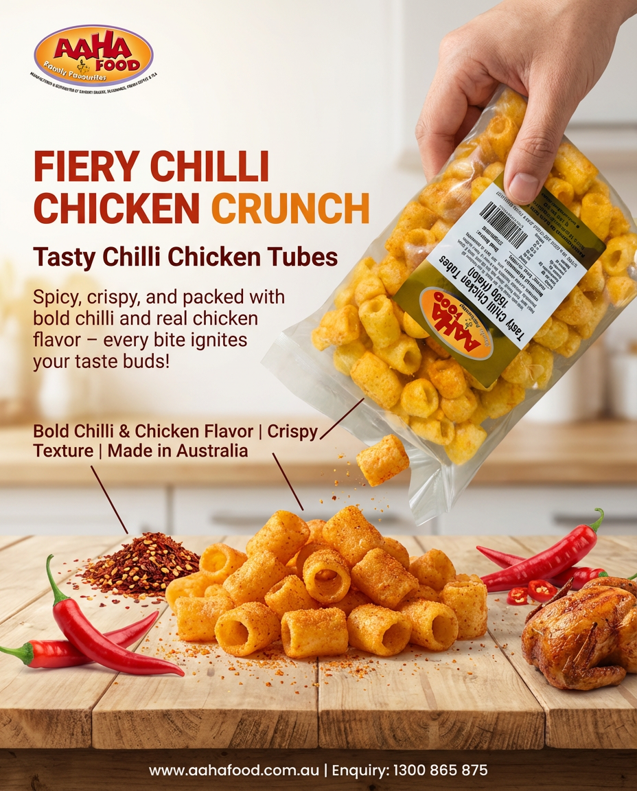 Aaha Tasty Chilli Chicken Tubes 150 g